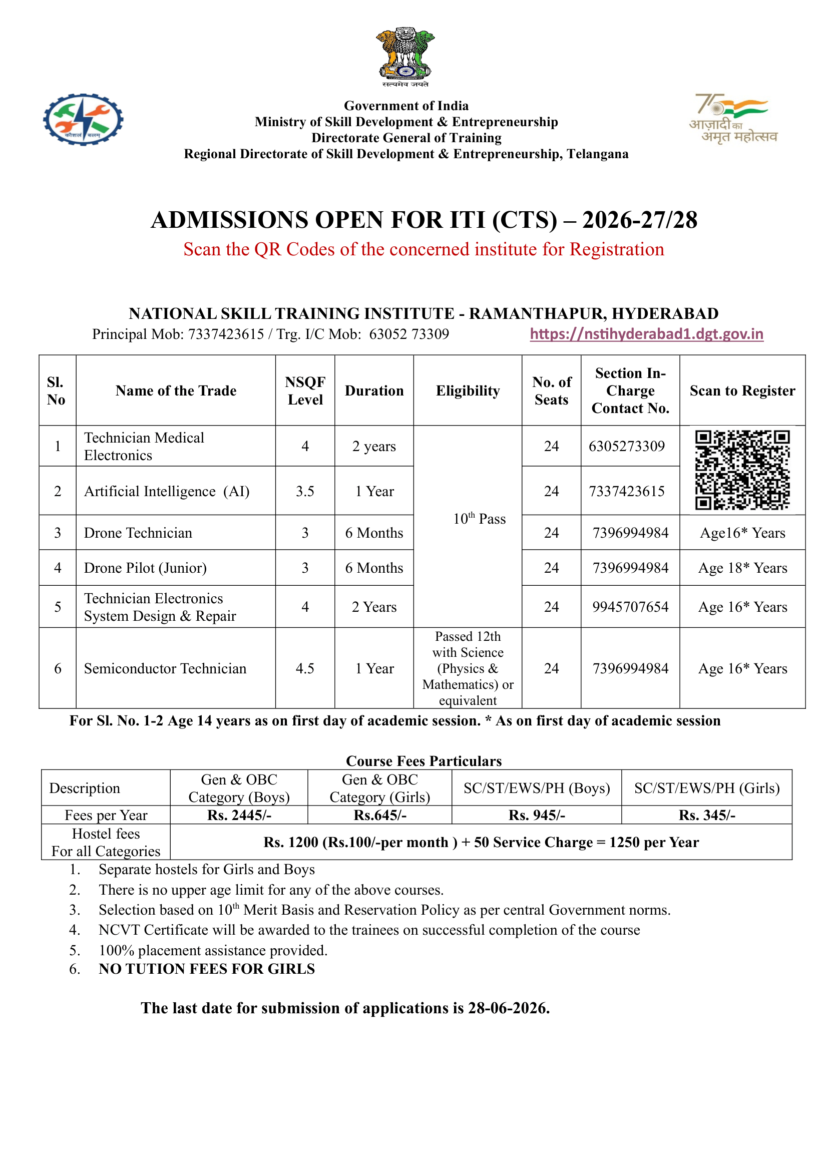 CTS Admission Ad